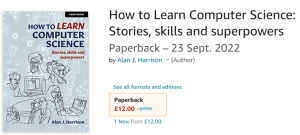 Screenshot of Amazon web page showing book for sale "How to Learn Computer Science"